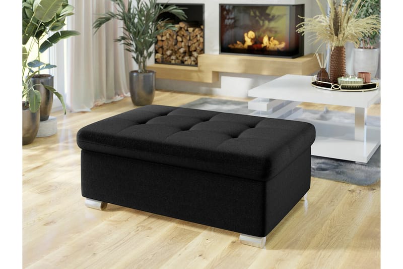 Trefor Fotpall 70 cm Svart - Möbler - Vardagsrum - Stolar & sittmöbler - Pallar - Fotpall