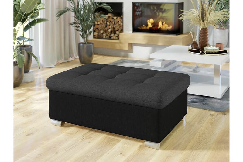 Trefor Fotpall 70 cm Svart - Möbler - Vardagsrum - Stolar & sittmöbler - Pallar - Fotpall