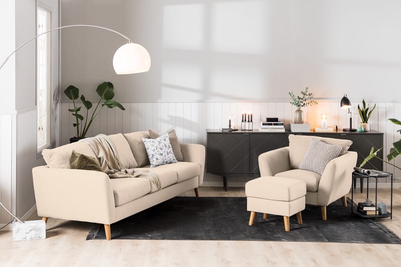 Trend Fotpall - Beige - Möbler - Vardagsrum - Stolar & sittmöbler - Pallar - Fotpall