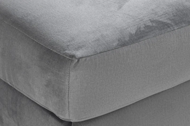 Trend Fotpall - Ljusgrå Sammet - Möbler - Vardagsrum - Stolar & sittmöbler - Pallar - Fotpall