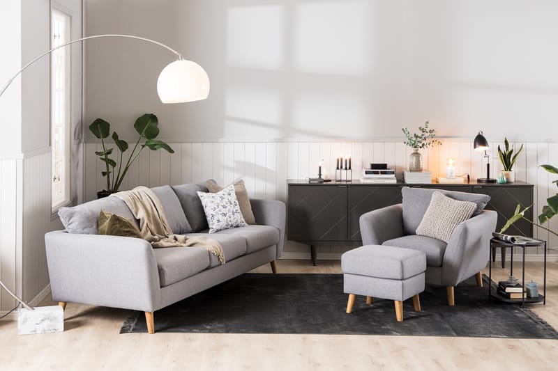 Trend Fotpall - Ljusgrå - Möbler - Vardagsrum - Stolar & sittmöbler - Pallar - Fotpall