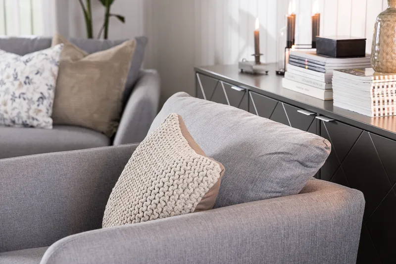 Trend Fotpall - Ljusgrå - Möbler - Vardagsrum - Stolar & sittmöbler - Pallar - Fotpall