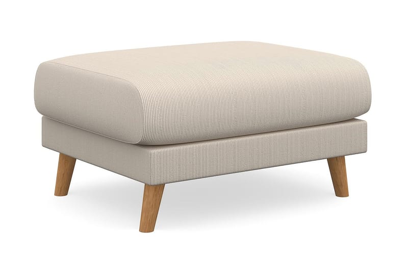 Trend Lyx Fotpall - Beige/Ek - Möbler - Vardagsrum - Stolar & sittmöbler - Pallar - Fotpall