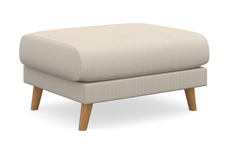Trend Lyx Fotpall - Beige/Ek - Möbler - Vardagsrum - Stolar & sittmöbler - Pallar - Fotpall