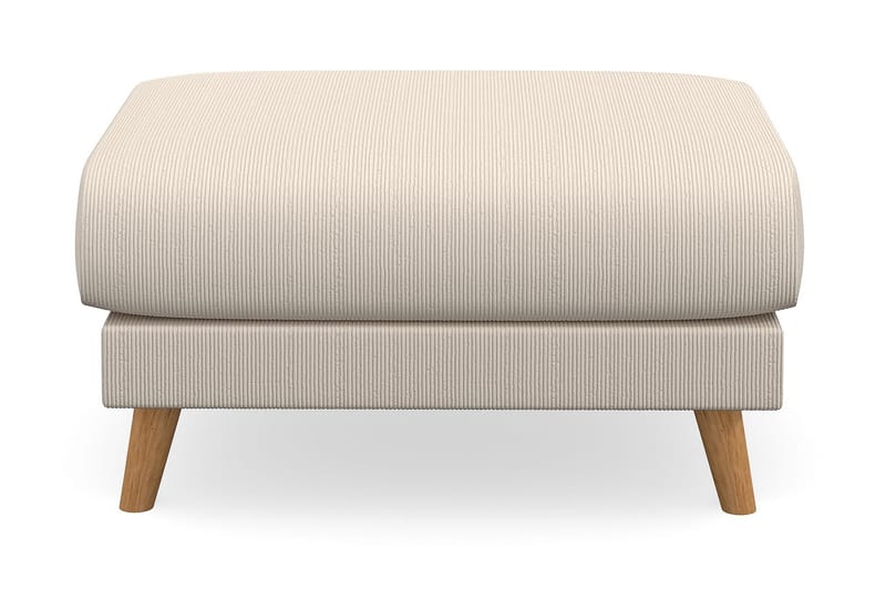 Trend Lyx Fotpall - Beige/Ek - Möbler - Vardagsrum - Stolar & sittmöbler - Pallar - Fotpall