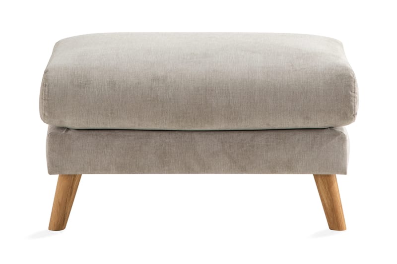 Trend Lyx Fotpall - Beige/Ek - Möbler - Vardagsrum - Stolar & sittmöbler - Pallar - Fotpall