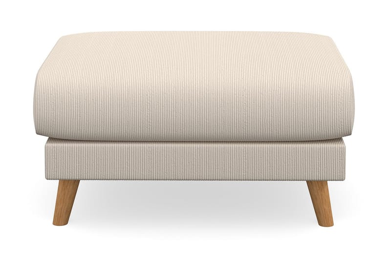 Trend Lyx Fotpall - Beige/Ek - Möbler - Vardagsrum - Stolar & sittmöbler - Pallar - Fotpall