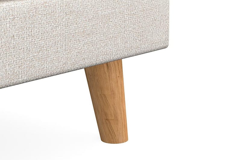 Trend Lyx Fotpall - Beige/Ek - Möbler - Vardagsrum - Stolar & sittmöbler - Pallar - Fotpall