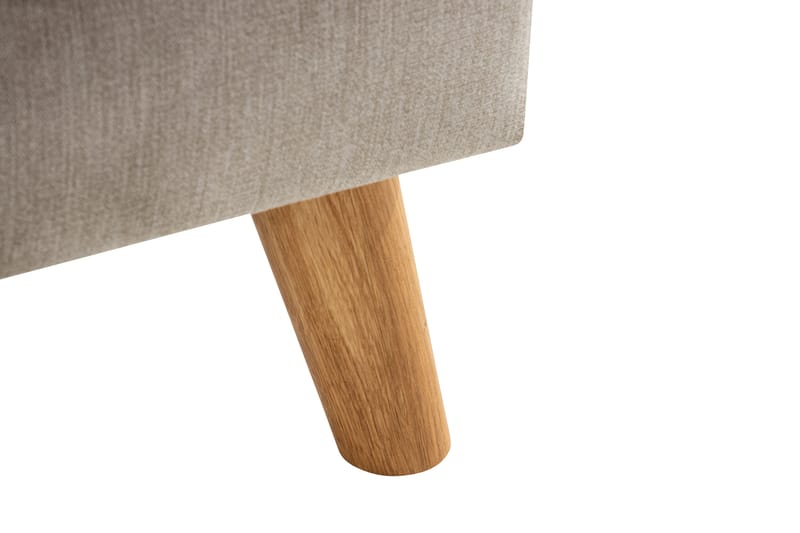 Trend Lyx Fotpall - Beige/Ek - Möbler - Vardagsrum - Stolar & sittmöbler - Pallar - Fotpall
