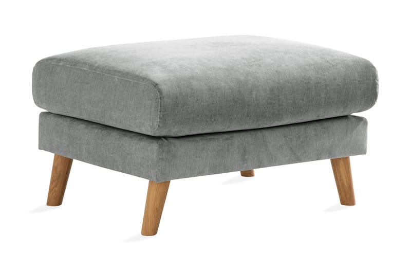 Trend Lyx Fotpall - Grå/Ek - Möbler - Vardagsrum - Stolar & sittmöbler - Pallar - Fotpall