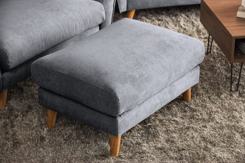 Trend Lyx Fotpall - Mörkgrå/Ek - Möbler - Vardagsrum - Stolar & sittmöbler - Pallar - Fotpall