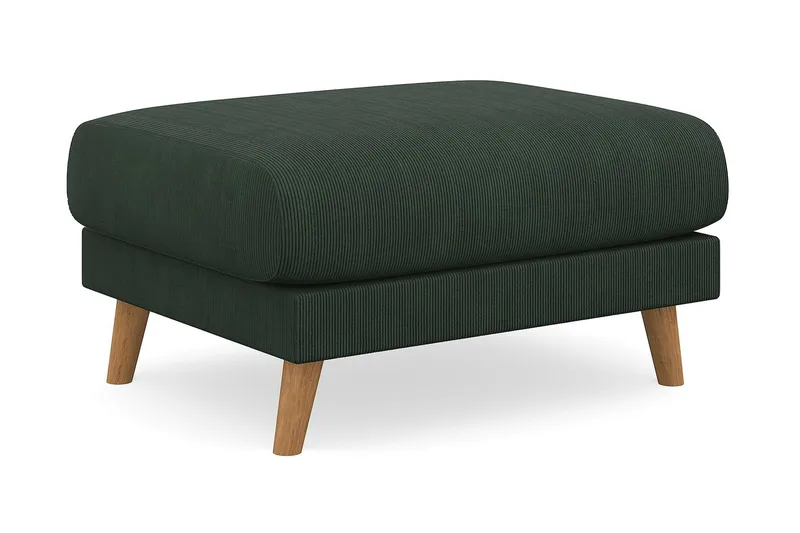 Trend Lyx Fotpall - Mörkgrön/Ek - Möbler - Vardagsrum - Stolar & sittmöbler - Pallar - Fotpall
