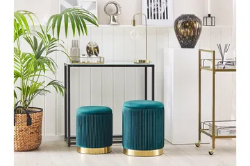 Trumelet Fotpall med Förvaring 2-pack - Blå - Möbler - Vardagsrum - Stolar & sittmöbler - Pallar - Fotpall