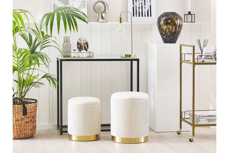 Trumelet Fotpall med Förvaring 2-pack - Vit - Möbler - Vardagsrum - Stolar & sittmöbler - Pallar - Fotpall