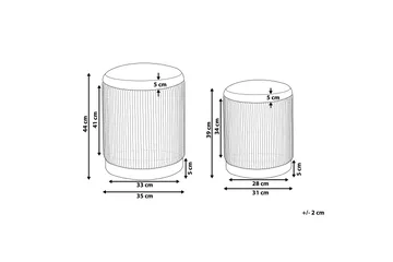 Trumelet Fotpall med Förvaring 2-pack - Vit - Möbler - Vardagsrum - Stolar & sittmöbler - Pallar - Fotpall