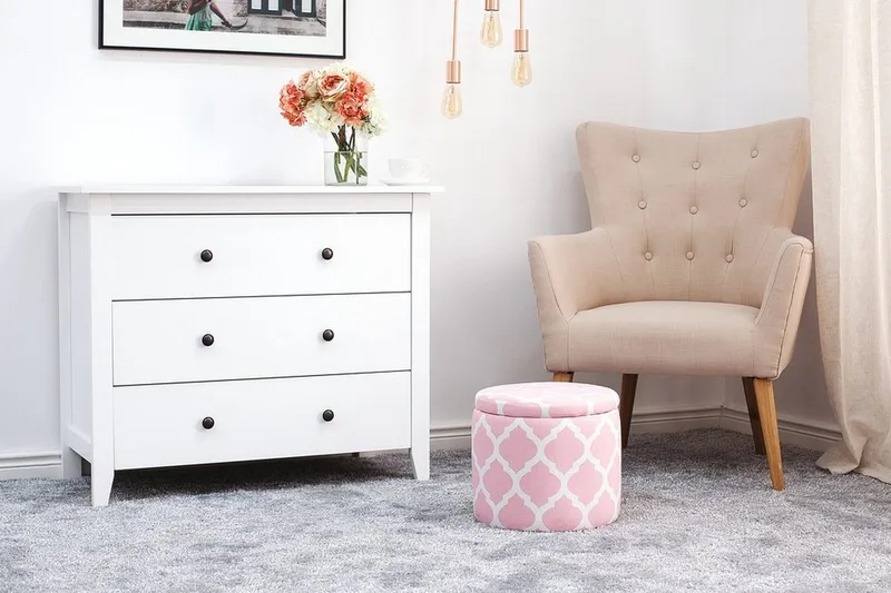 Tunica Fotpall 35|30 cm - Rosa - Möbler - Vardagsrum - Stolar & sittmöbler - Pallar - Fotpall