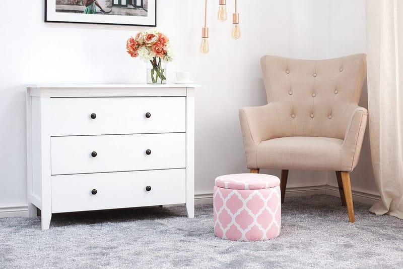 Tunica Fotpall 35|30 cm - Rosa - Möbler - Vardagsrum - Stolar & sittmöbler - Pallar - Fotpall