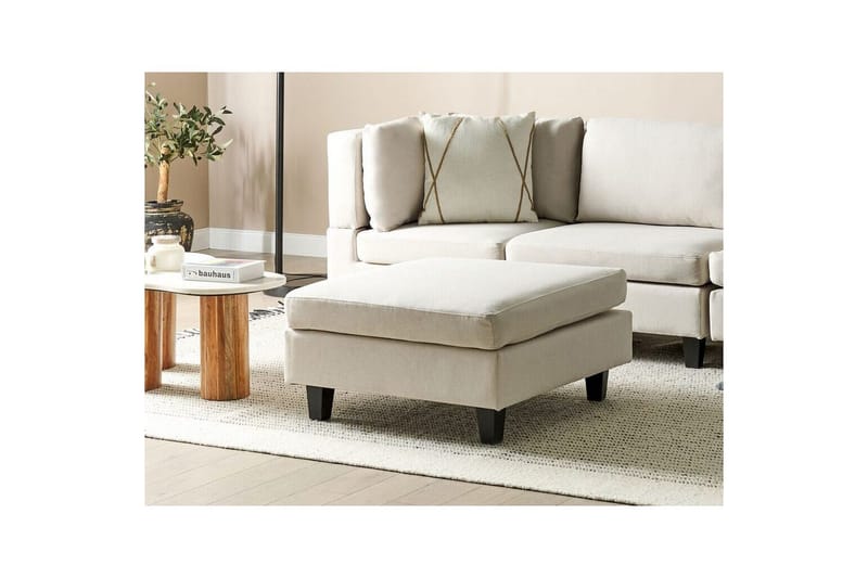 Fotpall Unstad Ljusbeige/svart - Ljusbeige/svart - Möbler - Vardagsrum - Stolar & sittmöbler - Pallar - Fotpall