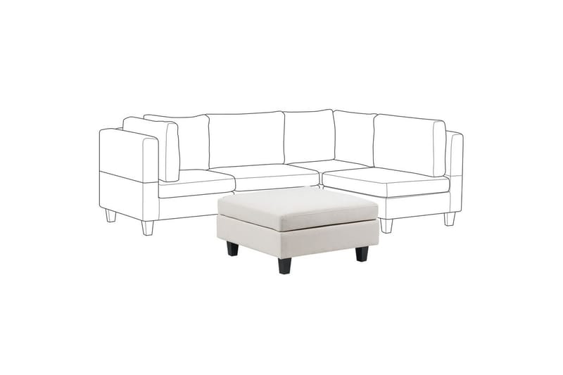 Fotpall Unstad Ljusbeige/svart - Ljusbeige/svart - Möbler - Vardagsrum - Stolar & sittmöbler - Pallar - Fotpall