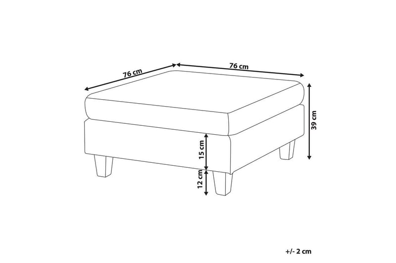 Fotpall Unstad Ljusbeige/svart - Ljusbeige/svart - Möbler - Vardagsrum - Stolar & sittmöbler - Pallar - Fotpall