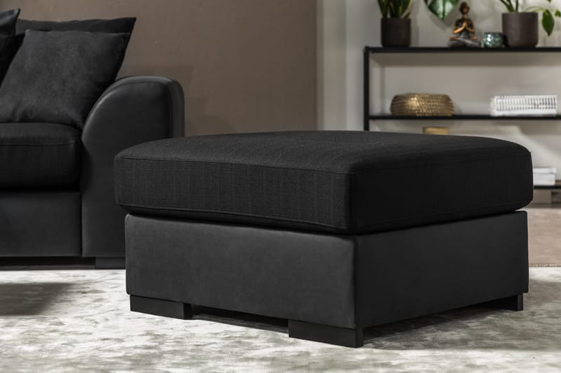 Vanlig fotpall Scandinavian Choice Cuba Fotpall Vintage 2, Porto 5, Black - Möbler - Vardagsrum - Stolar & sittmöbler - Pallar - Fotpall