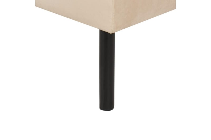 Fotpall Vinterbro Beige/svart, Sammet - Beige/svart, Sammet - Möbler - Vardagsrum - Stolar & sittmöbler - Pallar - Fotpall