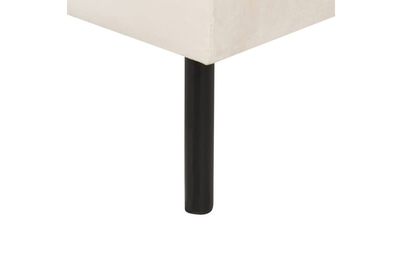 Fotpall Vinterbro Ljusbeige/svart, Sammet - Ljusbeige/svart, Sammet - Möbler - Vardagsrum - Stolar & sittmöbler - Pallar - Fotpall