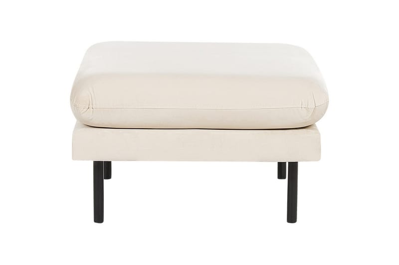 Fotpall Vinterbro Ljusbeige/svart, Sammet - Ljusbeige/svart, Sammet - Möbler - Vardagsrum - Stolar & sittmöbler - Pallar - Fotpall
