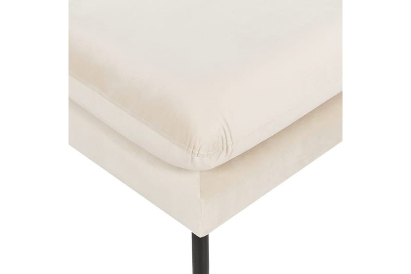 Fotpall Vinterbro Ljusbeige/svart, Sammet - Ljusbeige/svart, Sammet - Möbler - Vardagsrum - Stolar & sittmöbler - Pallar - Fotpall