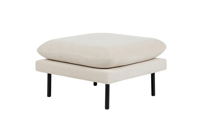 Fotpall Vinterbro Ljusbeige/svart, Polyester - Ljusbeige/svart, Polyester - Möbler - Vardagsrum - Stolar & sittmöbler - Pallar - Fotpall