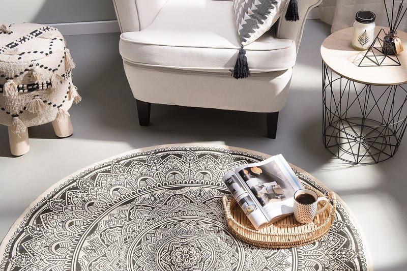 Youness Fotpall - Beige - Möbler - Vardagsrum - Stolar & sittmöbler - Pallar - Fotpall