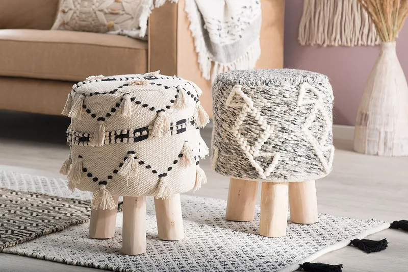 Youness Fotpall - Beige - Möbler - Vardagsrum - Stolar & sittmöbler - Pallar - Fotpall