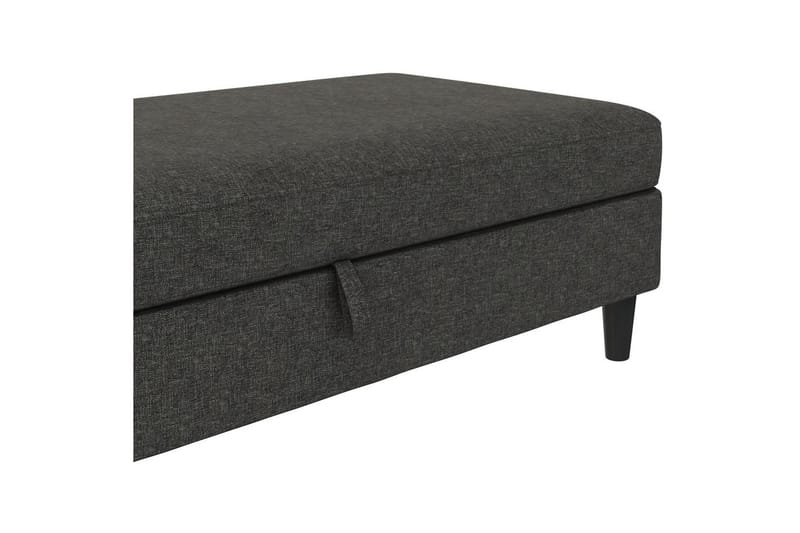 Fotpall/pall Hartford Antracit, Linnetyg Utseende (100% Polyester - Antracit, Linnetyg Utseende (100% Polyester - Möbler - Vardagsrum - Stolar & sittmöbler - Pallar - Fotpall