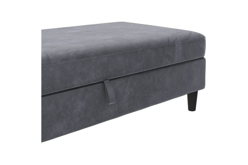 Fotpall/pall Hartford Antracit, Sammet - Antracit, Sammet - Möbler - Vardagsrum - Stolar & sittmöbler - Pallar - Fotpall