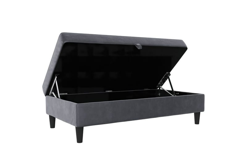 Fotpall/pall Hartford Antracit, Sammet - Antracit, Sammet - Möbler - Vardagsrum - Stolar & sittmöbler - Pallar - Fotpall