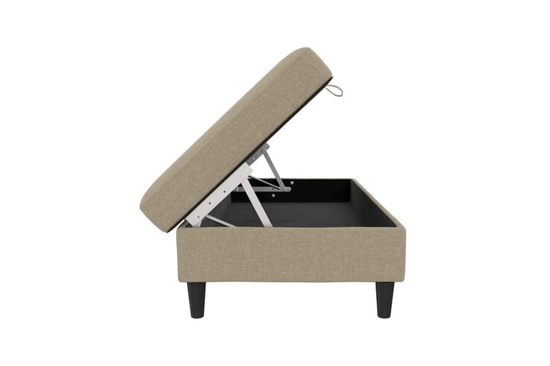 Fotpall/pall Hartford Brun, Linnetyg Utseende (100% Polyester - Brun, Linnetyg Utseende (100% Polyester - Möbler - Vardagsrum - Stolar & sittmöbler - Pallar - Fotpall