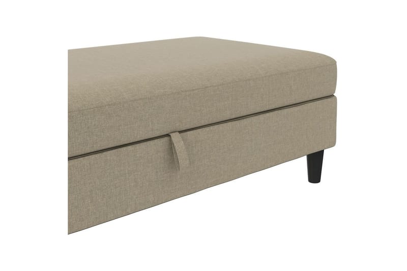 Fotpall/pall Hartford Brun, Linnetyg Utseende (100% Polyester - Brun, Linnetyg Utseende (100% Polyester - Möbler - Vardagsrum - Stolar & sittmöbler - Pallar - Fotpall