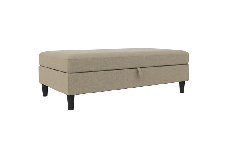 Fotpall/pall Hartford Brun, Linnetyg Utseende (100% Polyester - Brun, Linnetyg Utseende (100% Polyester - Möbler - Vardagsrum - Stolar & sittmöbler - Pallar - Fotpall