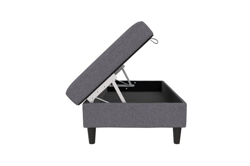 Fotpall/pall Hartford Grå, Linnetyg Utseende (100% Polyester - Grå, Linnetyg Utseende (100% Polyester - Möbler - Vardagsrum - Stolar & sittmöbler - Pallar - Fotpall