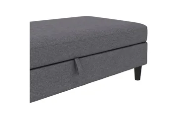 Fotpall/pall Hartford Grå, Linnetyg Utseende (100% Polyester - Grå, Linnetyg Utseende (100% Polyester - Möbler - Vardagsrum - Stolar & sittmöbler - Pallar - Fotpall