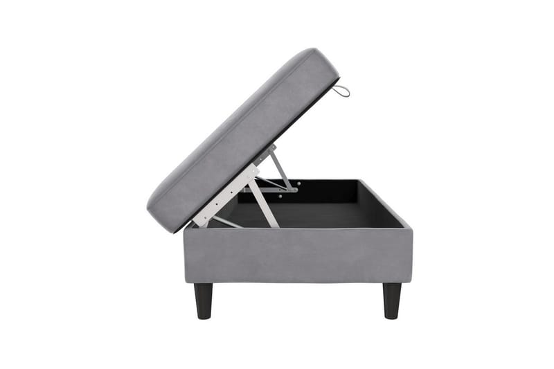 Fotpall/pall Hartford Grå, Sammet - Grå, Sammet - Möbler - Vardagsrum - Stolar & sittmöbler - Pallar - Fotpall