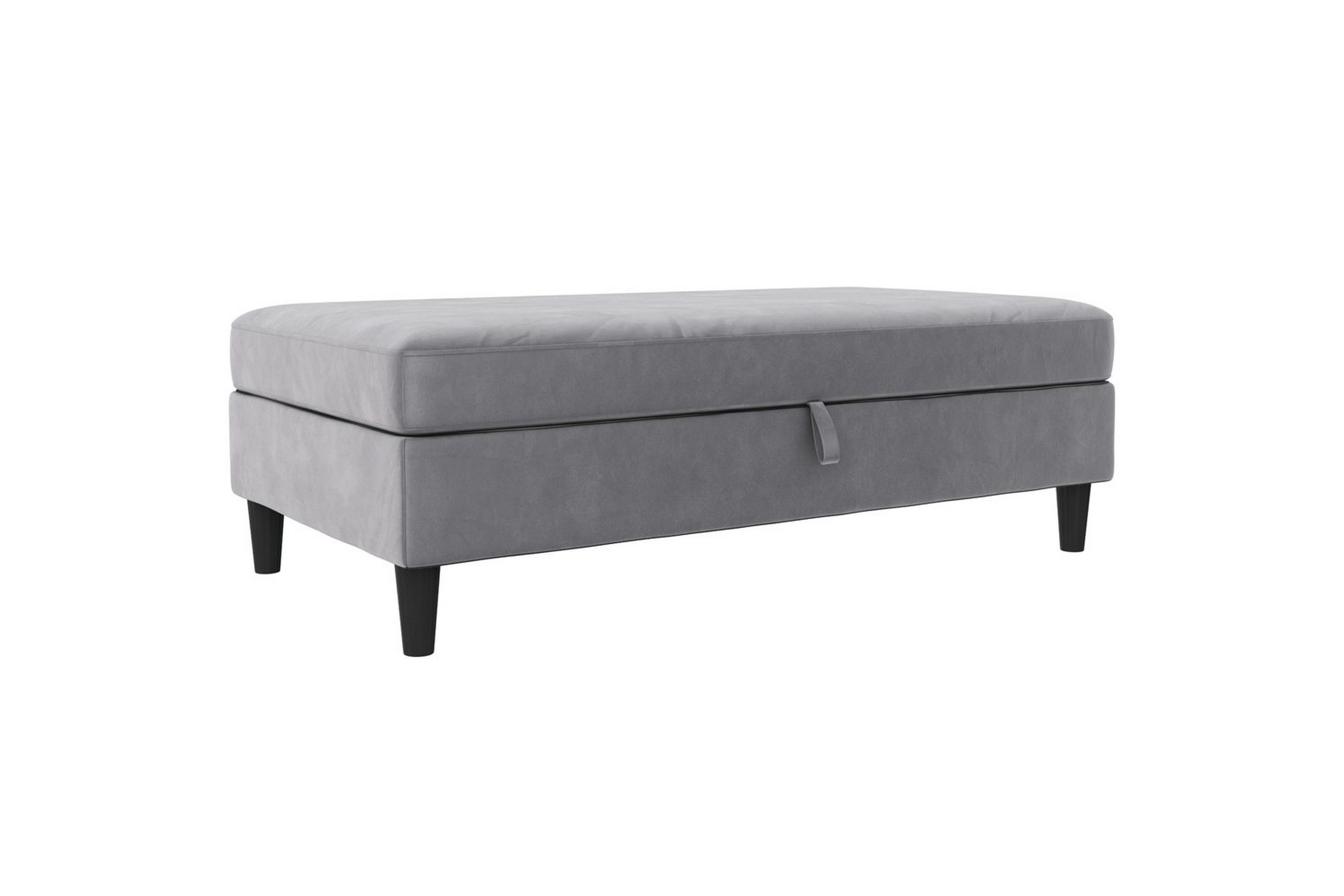 fotpall/pall hartford grå, sammet - grå, sammet