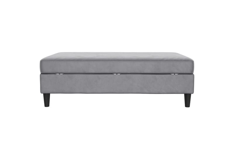 Fotpall/pall Hartford Grå, Sammet - Grå, Sammet - Möbler - Vardagsrum - Stolar & sittmöbler - Pallar - Fotpall