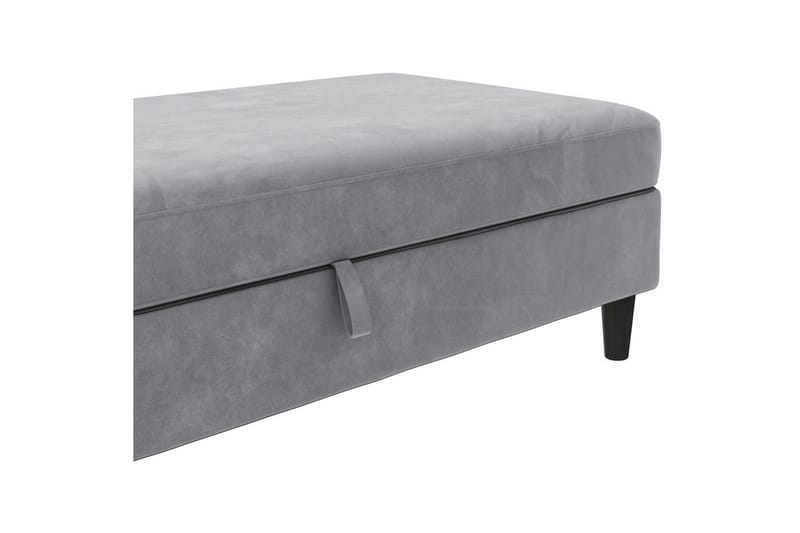 Fotpall/pall Hartford Grå, Sammet - Grå, Sammet - Möbler - Vardagsrum - Stolar & sittmöbler - Pallar - Fotpall