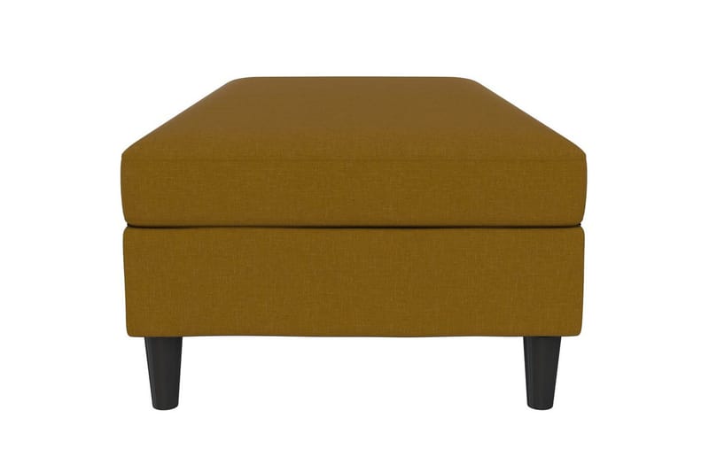 Fotpall/pall Hartford Gul, Linnetyg Utseende (100% Polyester - Gul, Linnetyg Utseende (100% Polyester - Möbler - Vardagsrum - Stolar & sittmöbler - Pallar - Fotpall
