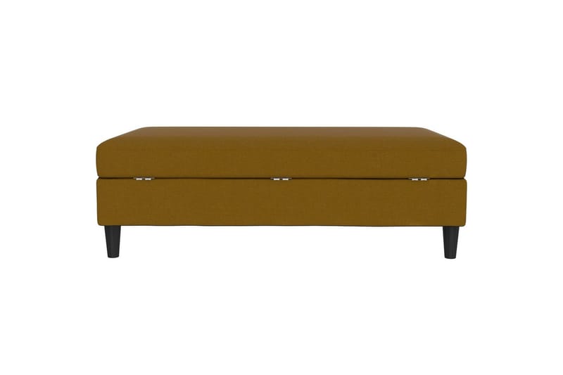 Fotpall/pall Hartford Gul, Linnetyg Utseende (100% Polyester - Gul, Linnetyg Utseende (100% Polyester - Möbler - Vardagsrum - Stolar & sittmöbler - Pallar - Fotpall