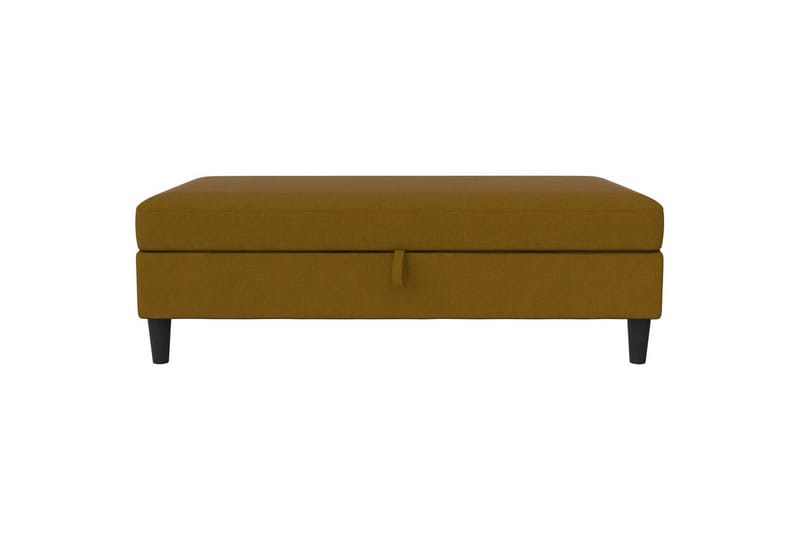 Fotpall/pall Hartford Gul, Linnetyg Utseende (100% Polyester - Gul, Linnetyg Utseende (100% Polyester - Möbler - Vardagsrum - Stolar & sittmöbler - Pallar - Fotpall