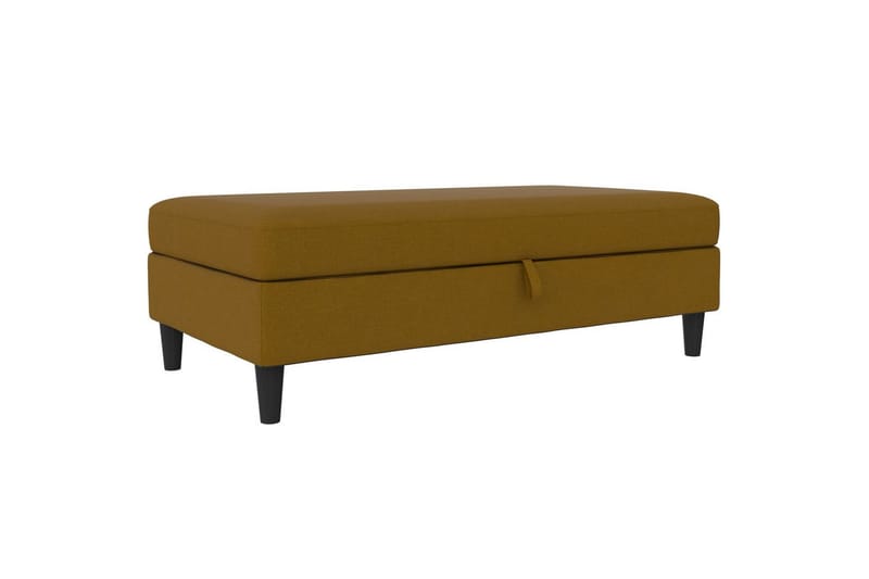 Fotpall/pall Hartford Gul, Linnetyg Utseende (100% Polyester - Gul, Linnetyg Utseende (100% Polyester - Möbler - Vardagsrum - Stolar & sittmöbler - Pallar - Fotpall