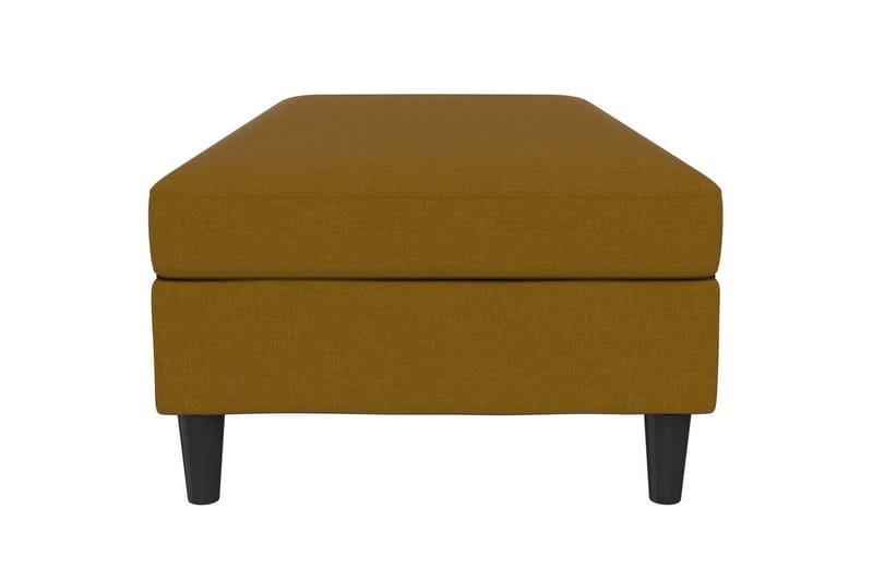 Fotpall/pall Hartford Gul, Linnetyg Utseende (100% Polyester - Gul, Linnetyg Utseende (100% Polyester - Möbler - Vardagsrum - Stolar & sittmöbler - Pallar - Fotpall