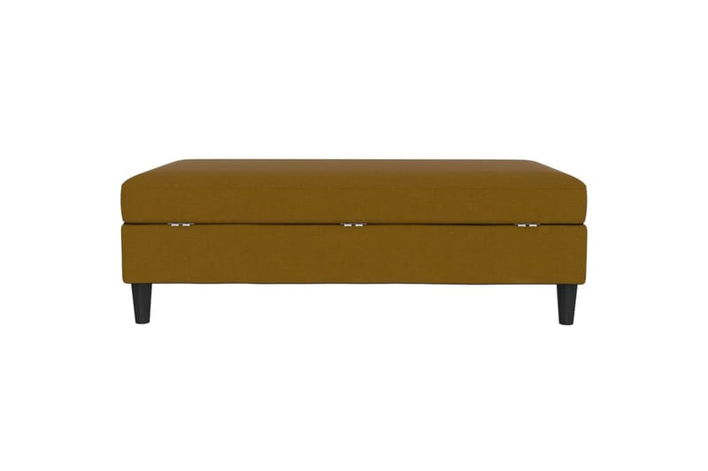 Fotpall/pall Hartford Gul, Linnetyg Utseende (100% Polyester - Gul, Linnetyg Utseende (100% Polyester - Möbler - Vardagsrum - Stolar & sittmöbler - Pallar - Fotpall
